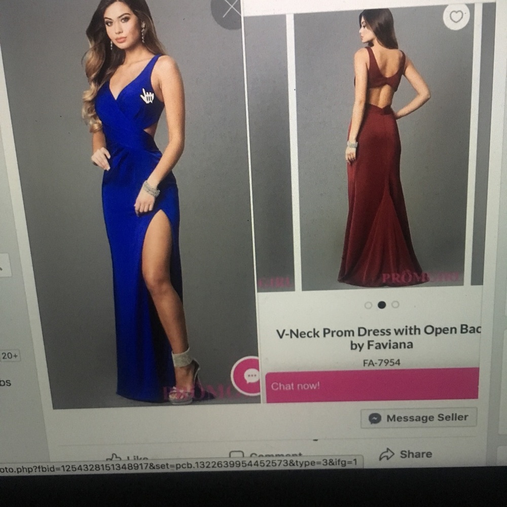 Faviana Prom dress royal blue